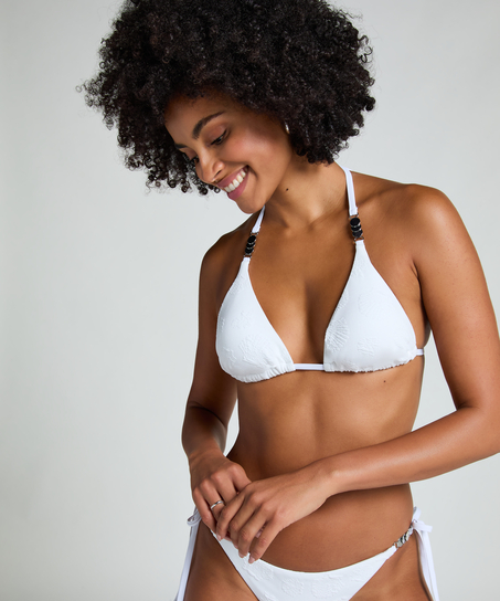 Snäckskal triangelformad bikiniöverdel, Vit