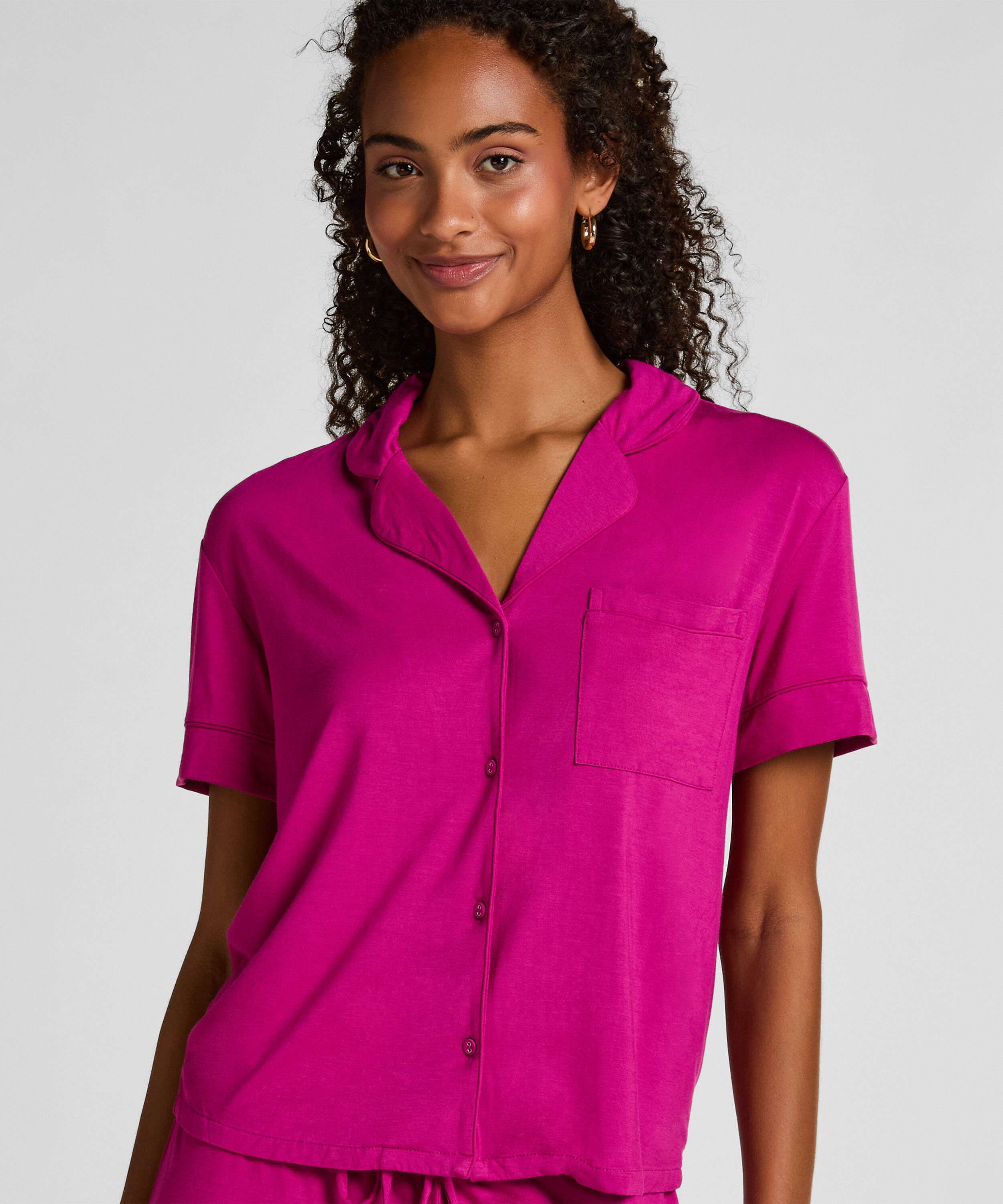 Kortärmad jerseyjacka Essential, Rosa
