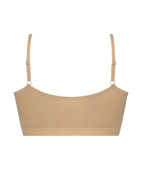﻿Bralette med remmar, Beige