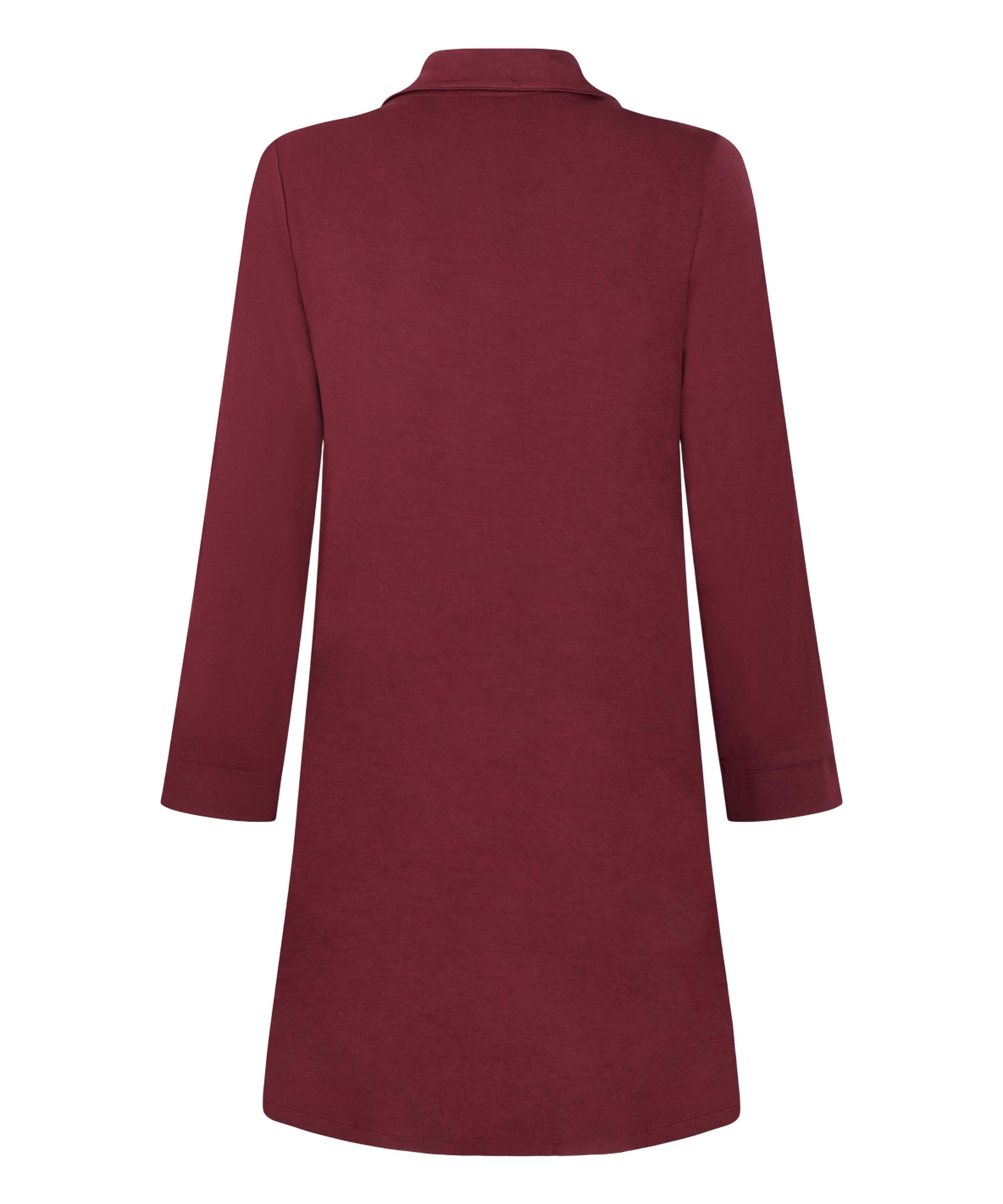 L&aring;ng&auml;rmad skjortkl&auml;nning i jersey Essential, Lila, main