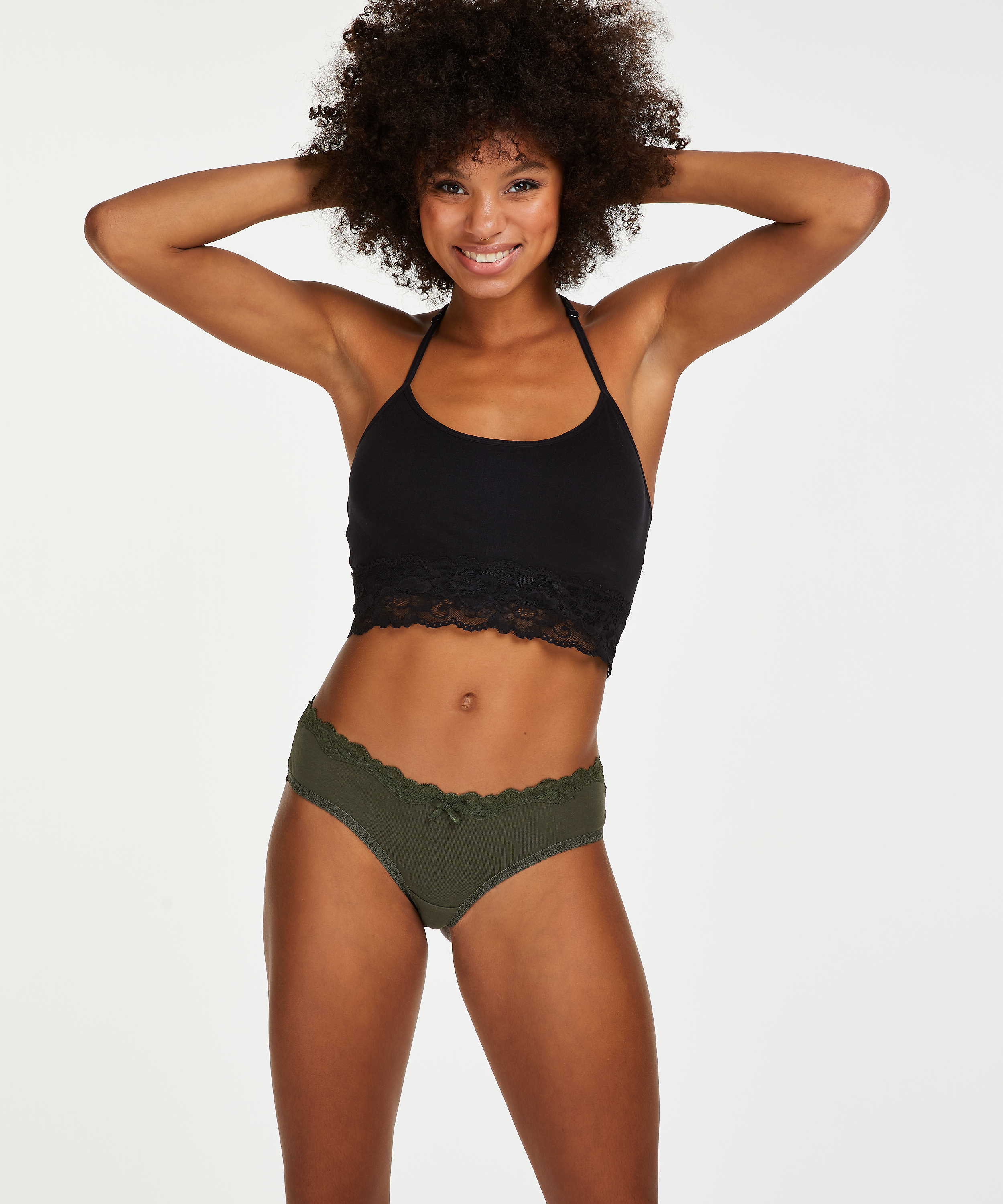 Brazilian-trosa i bomull, Gr&ouml;n, main