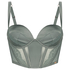 Formpressad longline bygel-bh Nicole, Grön