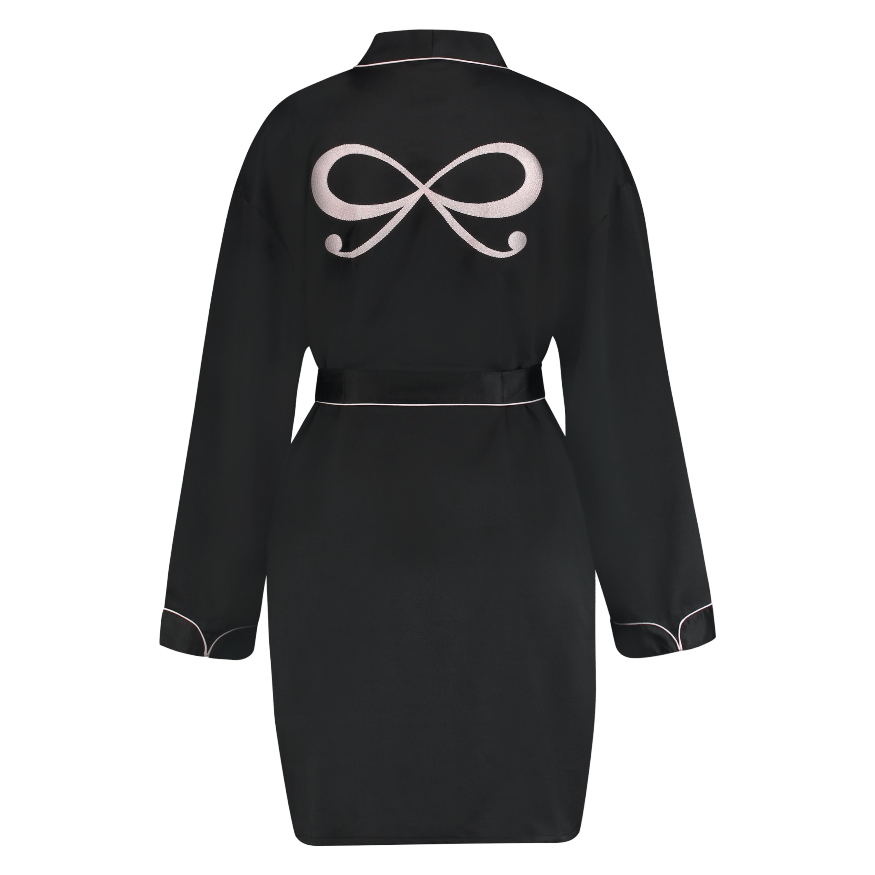 Kimono Satin, Svart, main