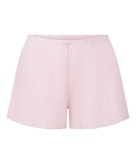 Pointelle-shorts, Rosa