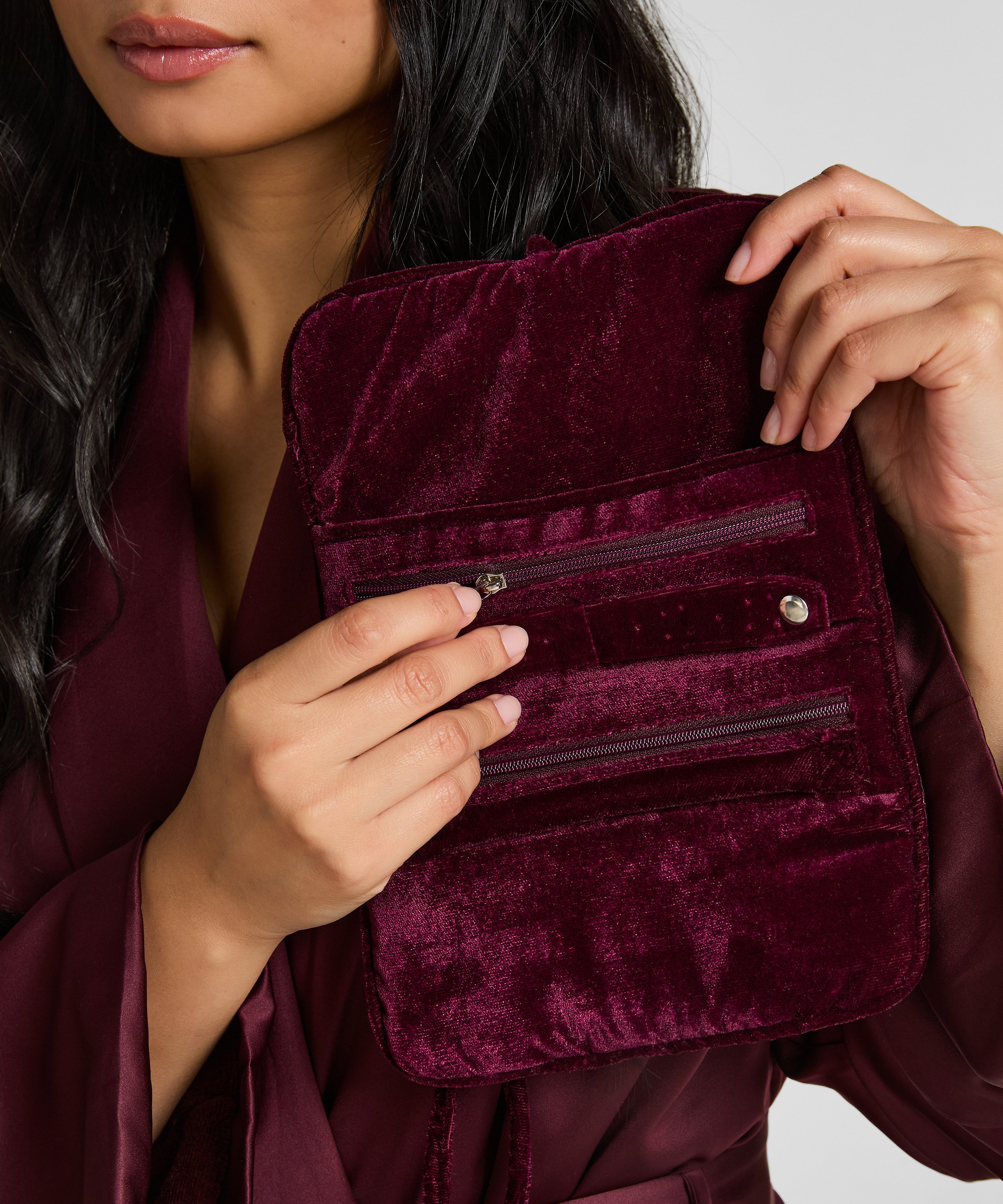 Smyckespåse med pärlor, Lila, main