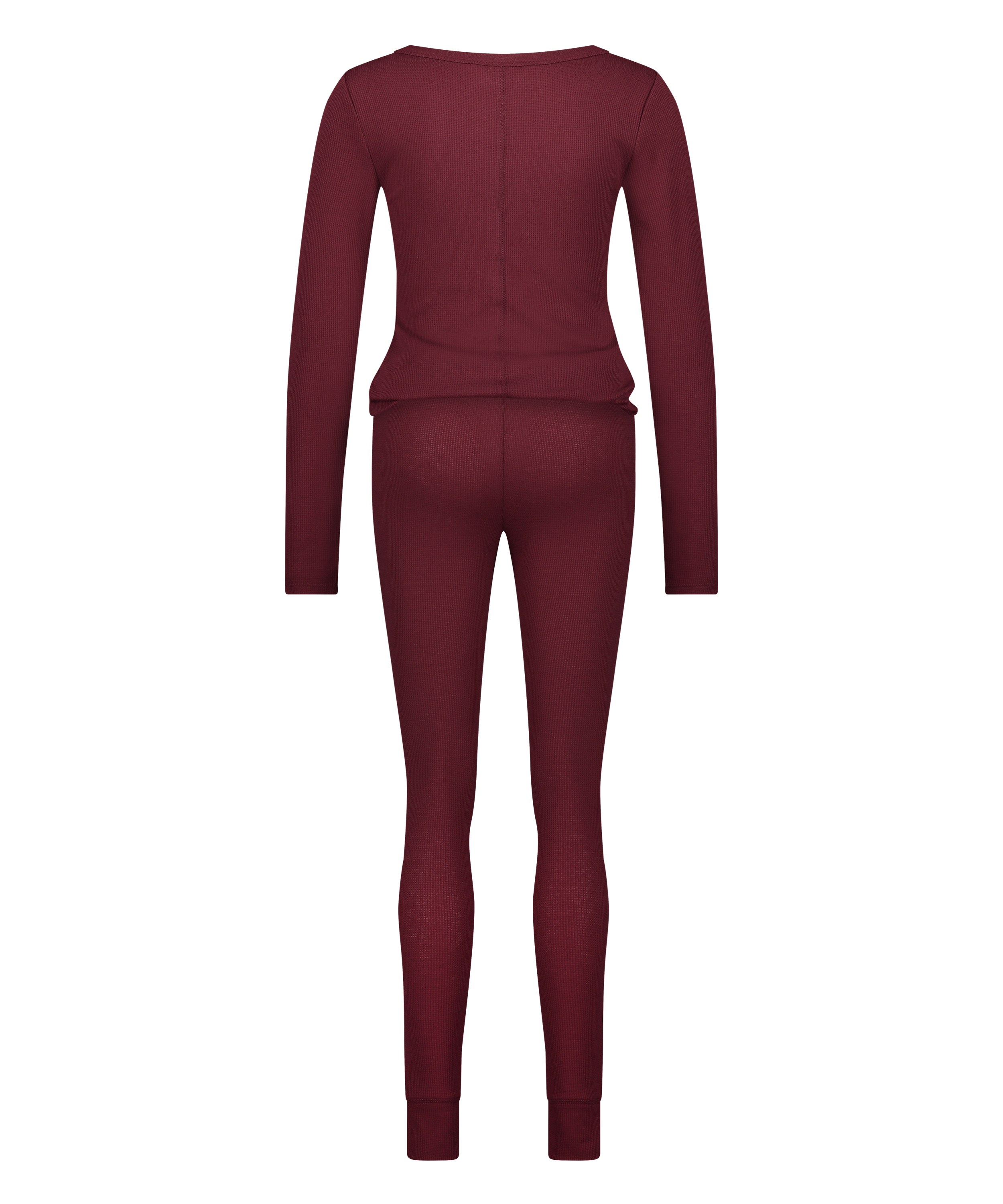 Waffle Placket pyjamas, Lila, main