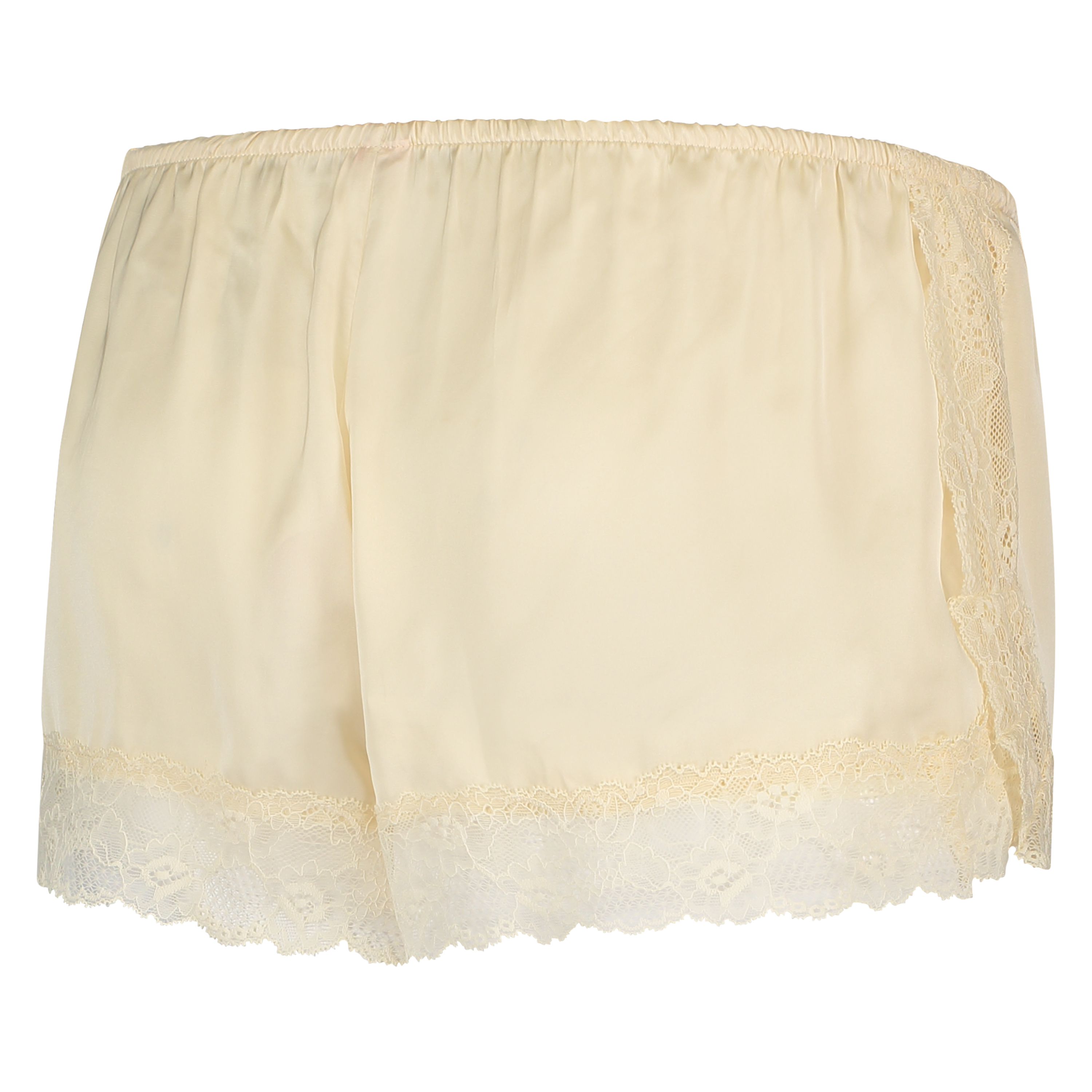 Satin pyjamasshorts, Beige, main