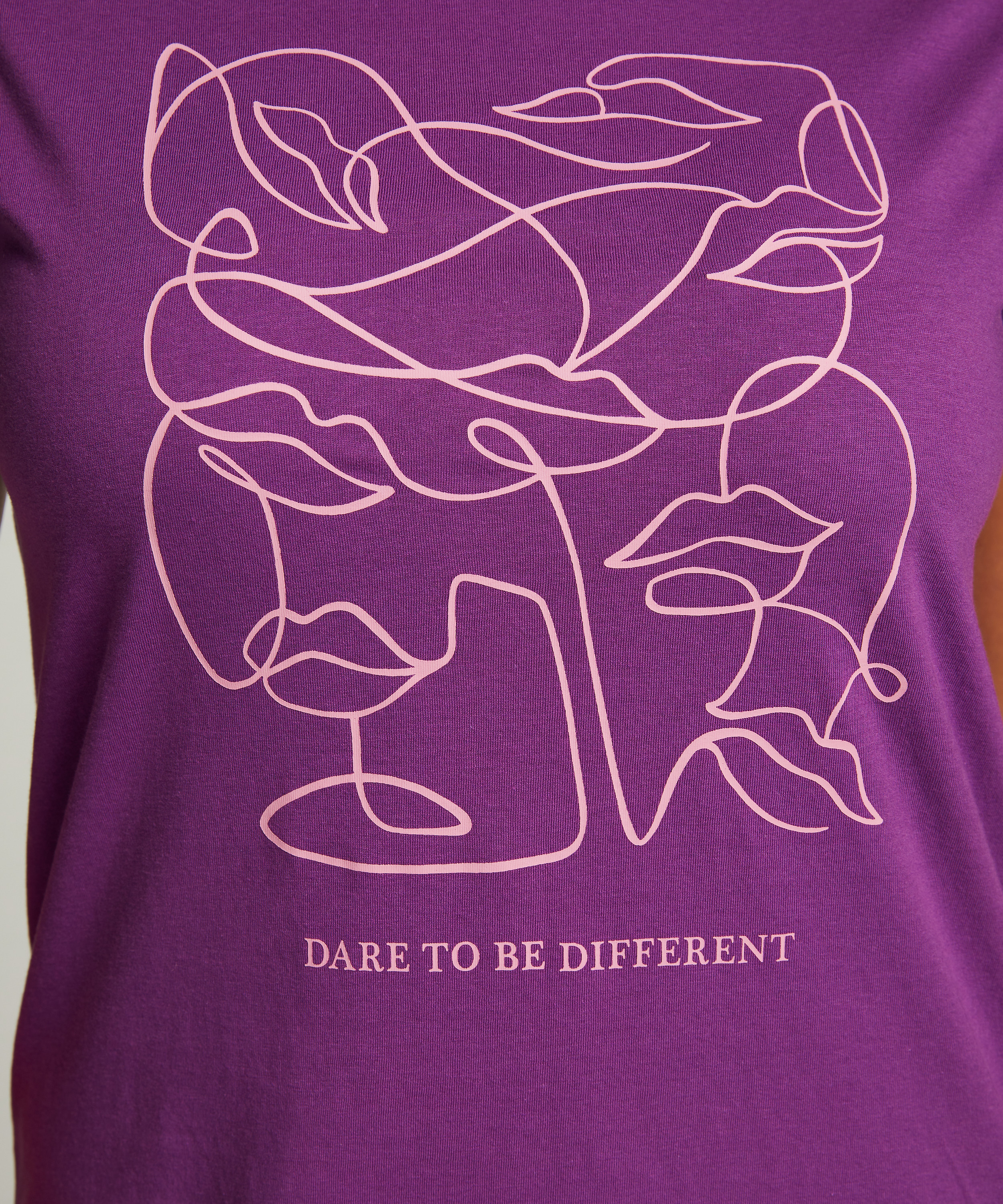 Nattskjorta med rund hals, Lila, main