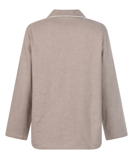 Pyjamastopp Flanel Essentials, Beige