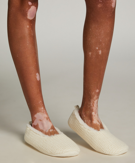 Ballerinasockor Cosy, Vit