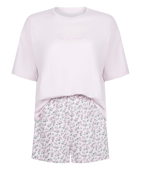 Pyjama Set Cotton Jersey Short, Lila