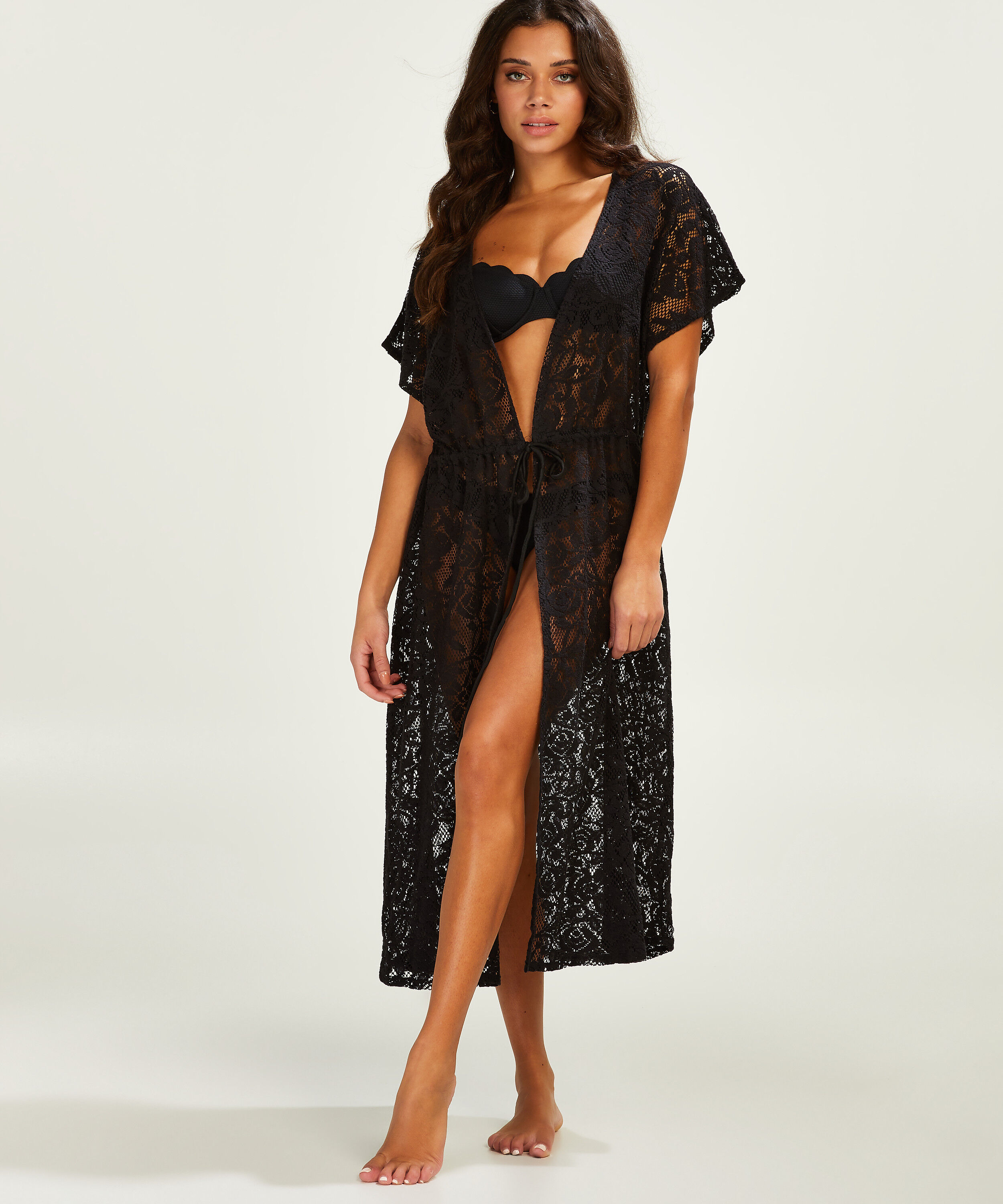 Lace Long Tunic, Svart