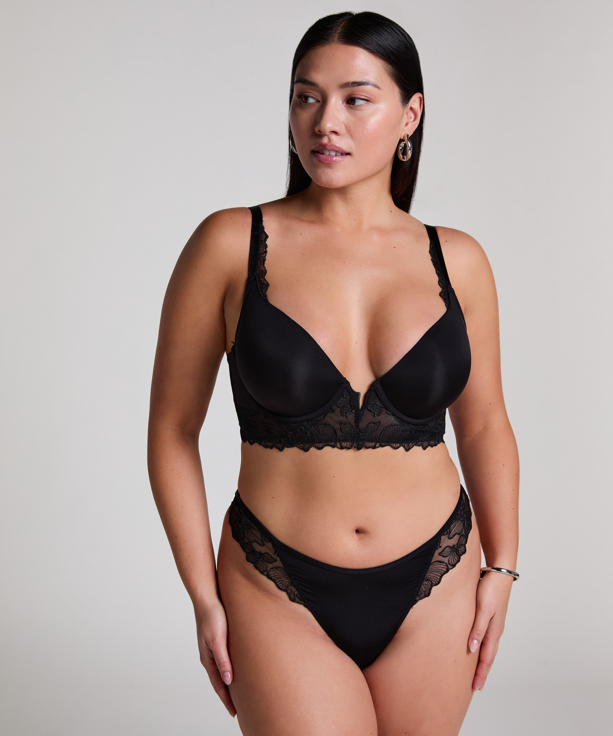 Jemima formpressad longline-bh med bygel och push-up