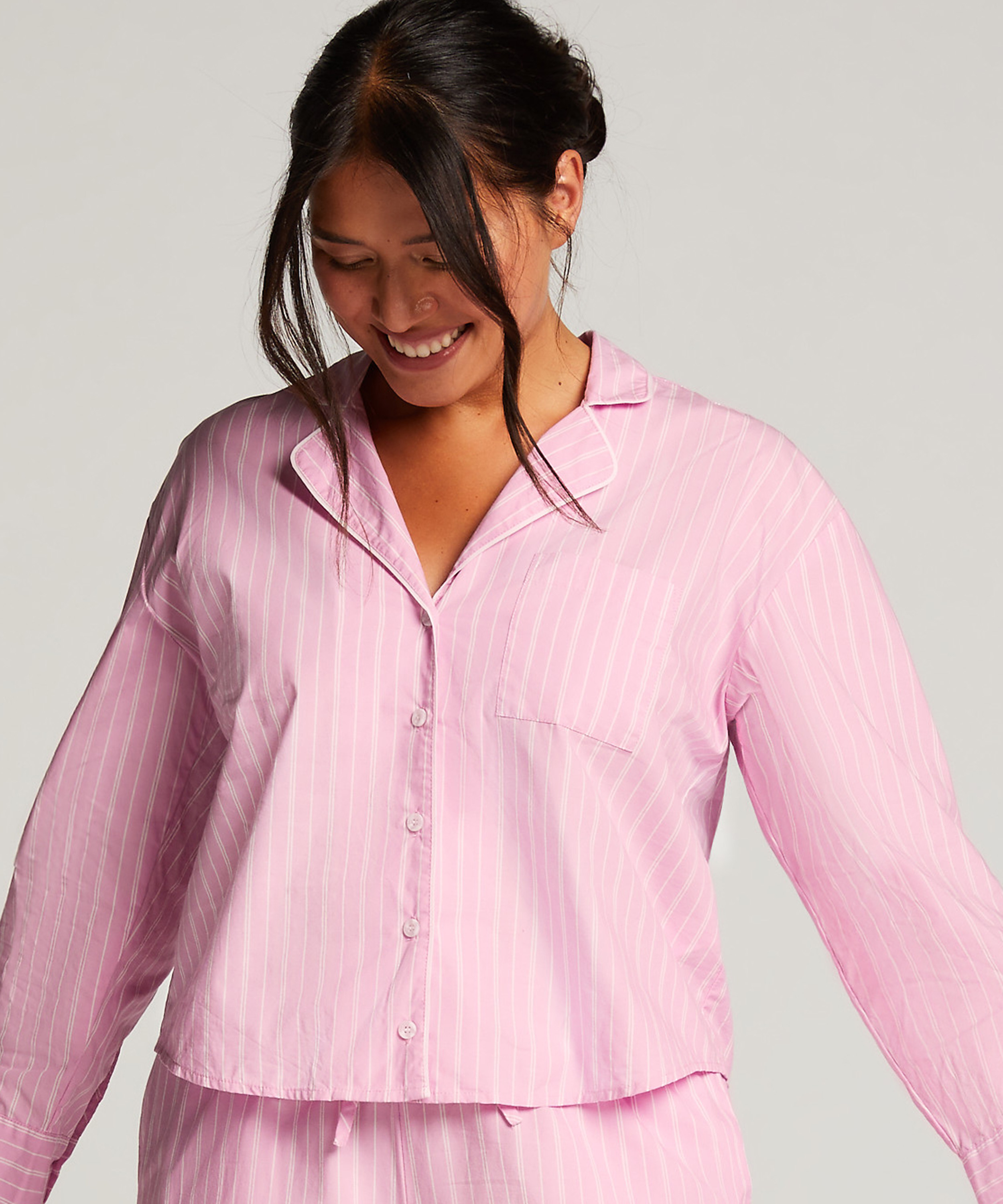 Pyjamastopp bomull, Rosa, main