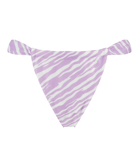Zebra bikini-underdel med höga ben, Lila