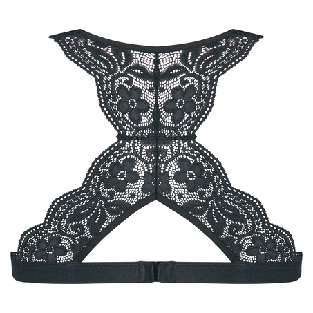 Halter-racerback bralette, Svart