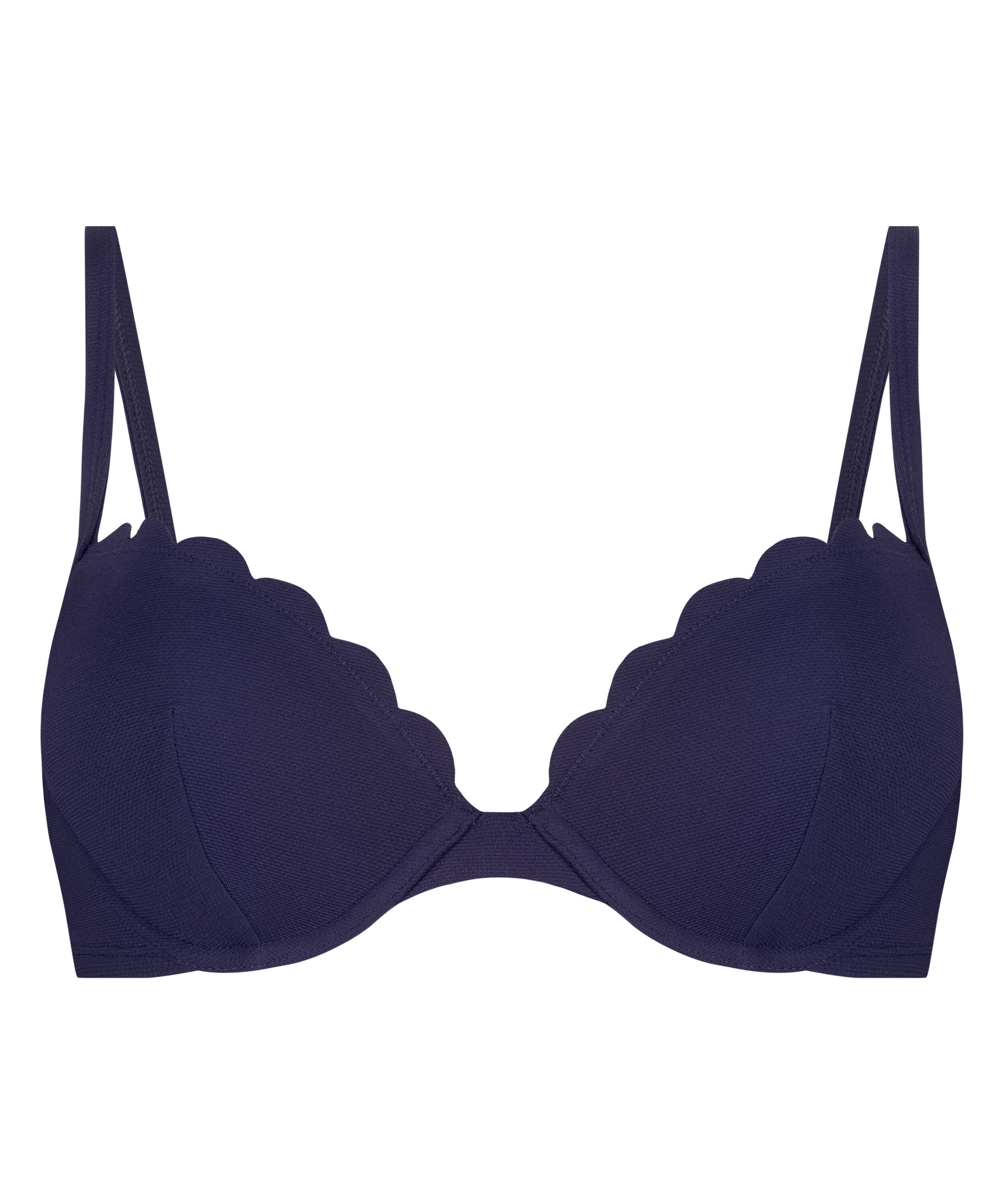 Scallop formpressad bikinitopp med bygel