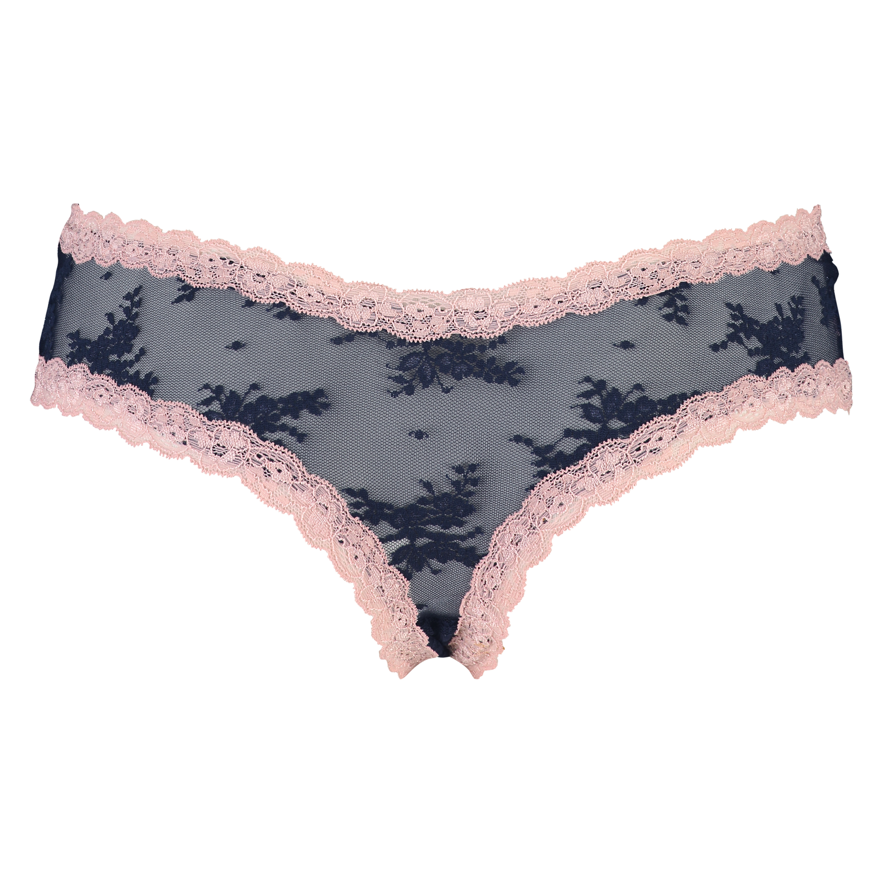 Brazilian-trosa V-shape Floral Mesh, Bl&aring;, main