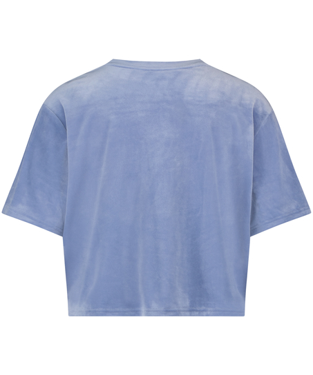 Top Velours Pocket, Bl&aring;