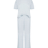 Pyjama Set Cotton Jersey Long, Blå