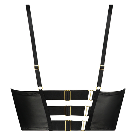 Formpressad push-up-longline-bh med bygel Talia, Svart