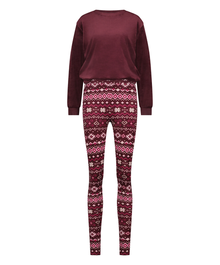 Pyjamaset med väska, röd