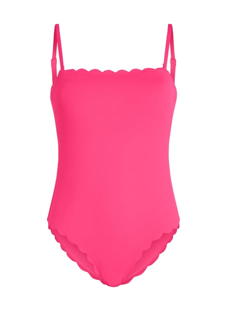 Baddräkt Bandeau Scallop, Rosa