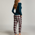 Pyjamasbyxori flanell, Vit