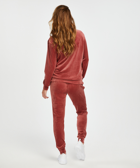 Mammabyxor Velour för joggning, Rosa