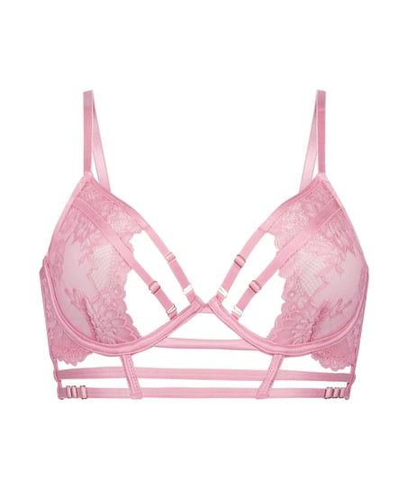Icke-formpressad longline bygel-bh Roxanne, Rosa