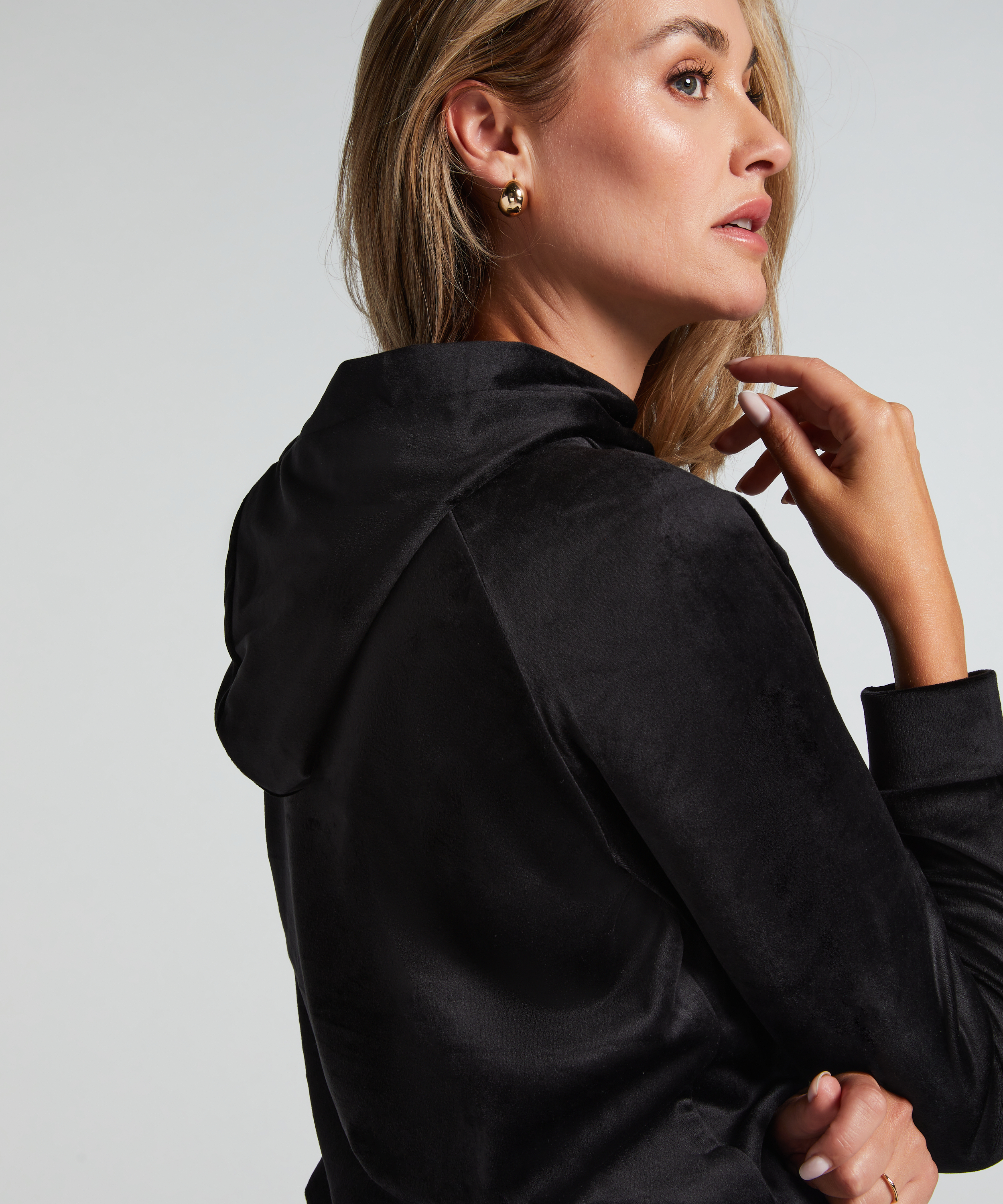 Velourtopp, Svart, main