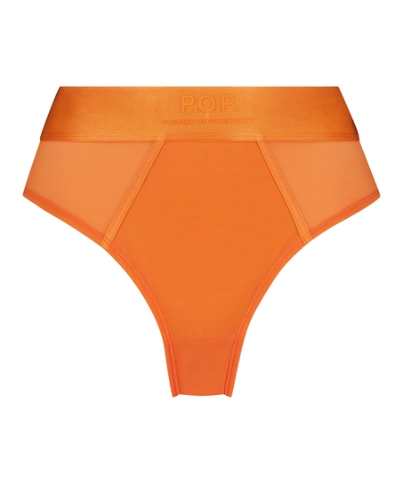 Högt skuren Brazilian-trosa Flexing, Orange