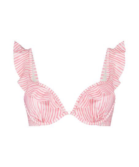 Julia formpressad bikiniöverdel med bygel och push-up, Rosa