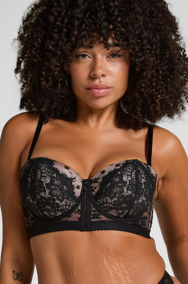 Hunkemöller Lou formpressad longline-bh med bygel Svart