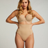 Hög uppstramande stringtrosa Seamless, Beige