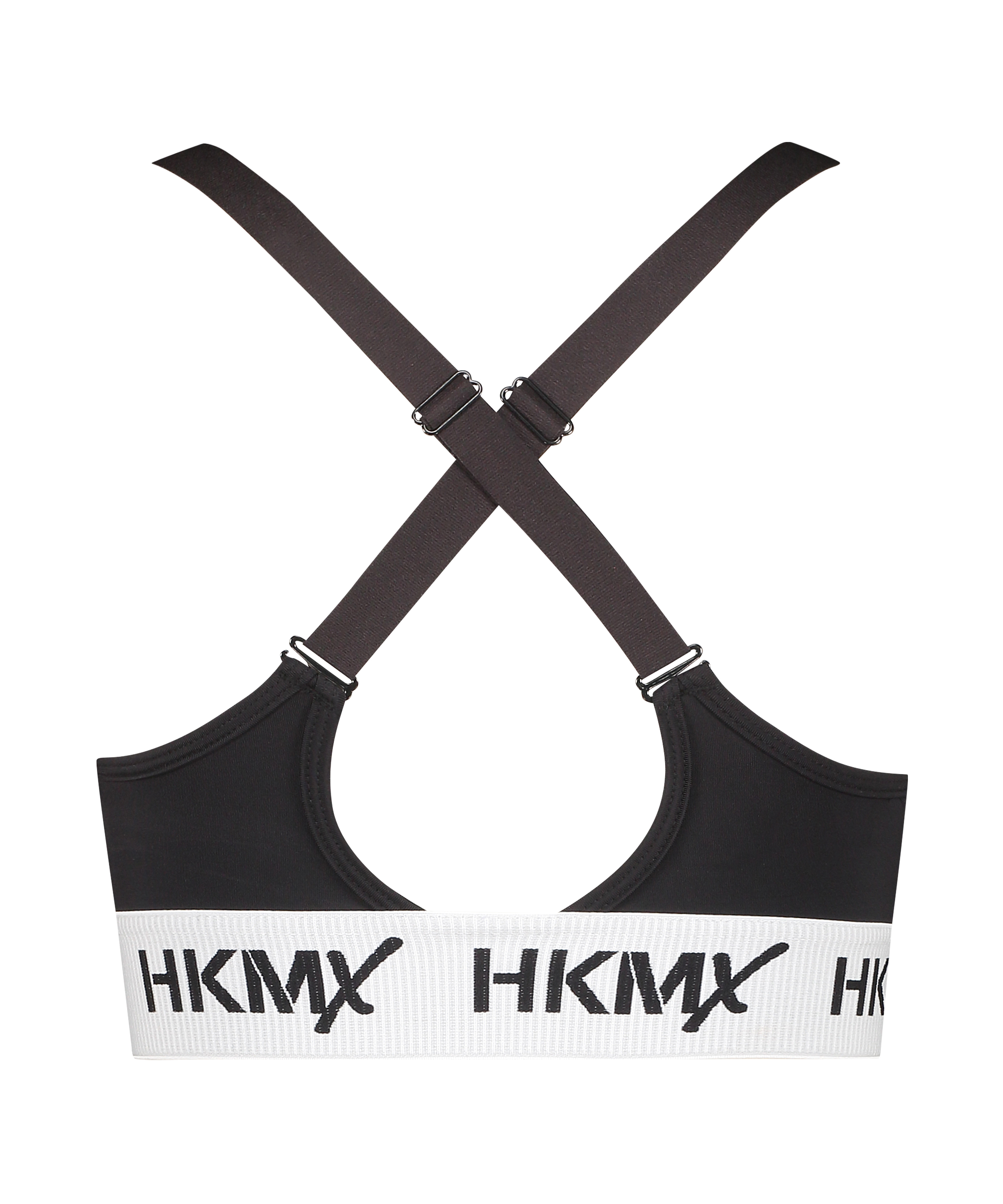 HKMX The Crop Logo sportbehå nivå 1, Svart, main