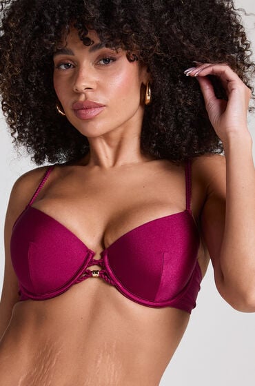 Hunkemöller Marrakech formpressad bikiniöverdel med bygel Röd