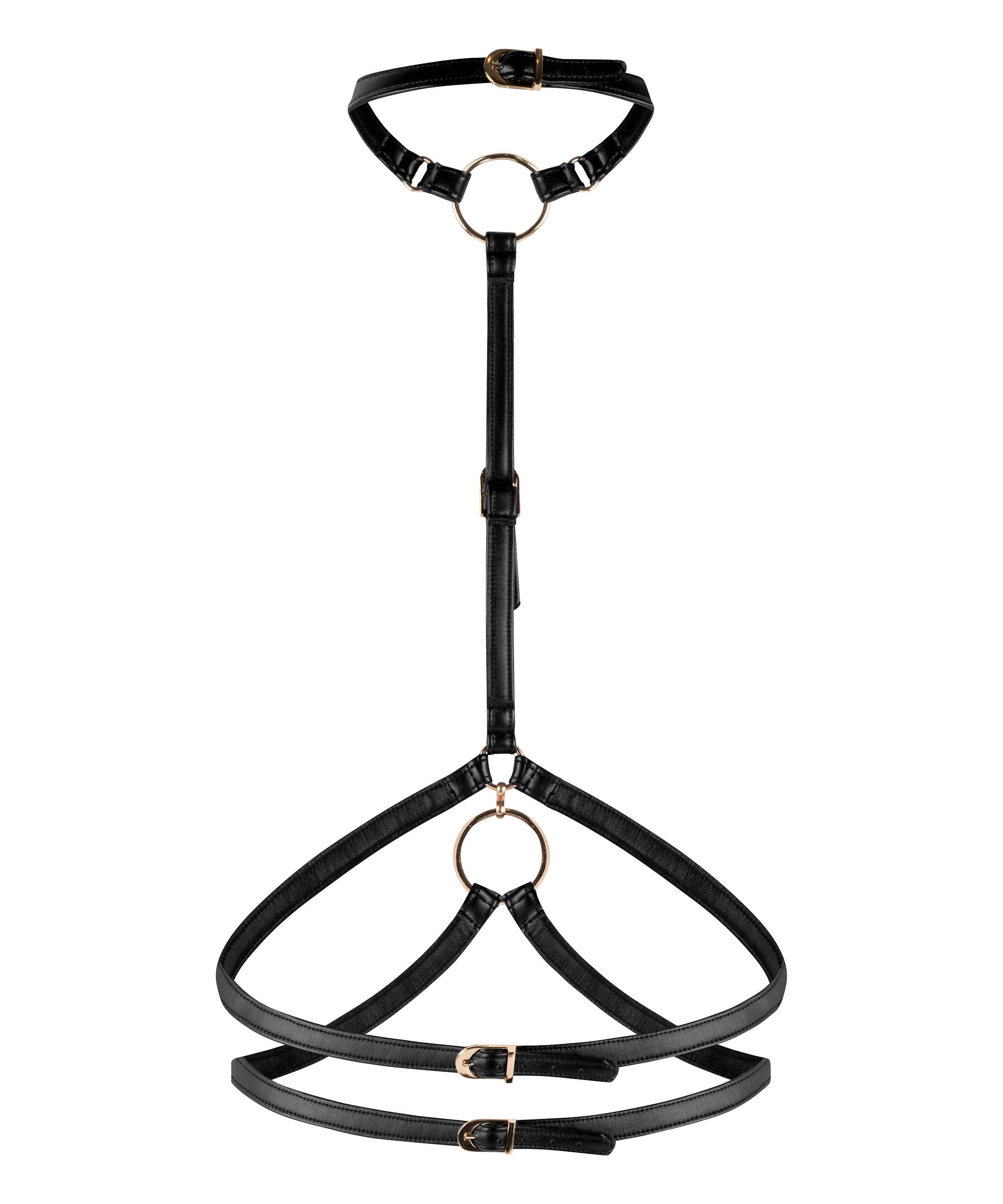 PU harness överdel, Svart, main