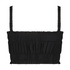 Rynkad crop top, Svart