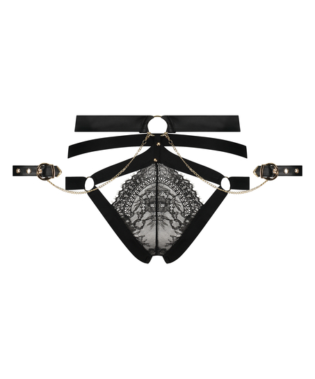 Högt skuren braziliantrosa Faye, Svart