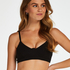 Bralette Rib Baddie, Svart