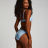 Formpressad bikiniöverdel med bygel Scallop, Blå