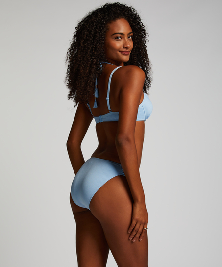 Formpressad bikiniöverdel med bygel Scallop, Blå