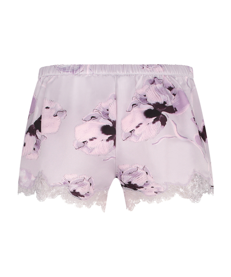 Satin pyjamasshorts, Lila