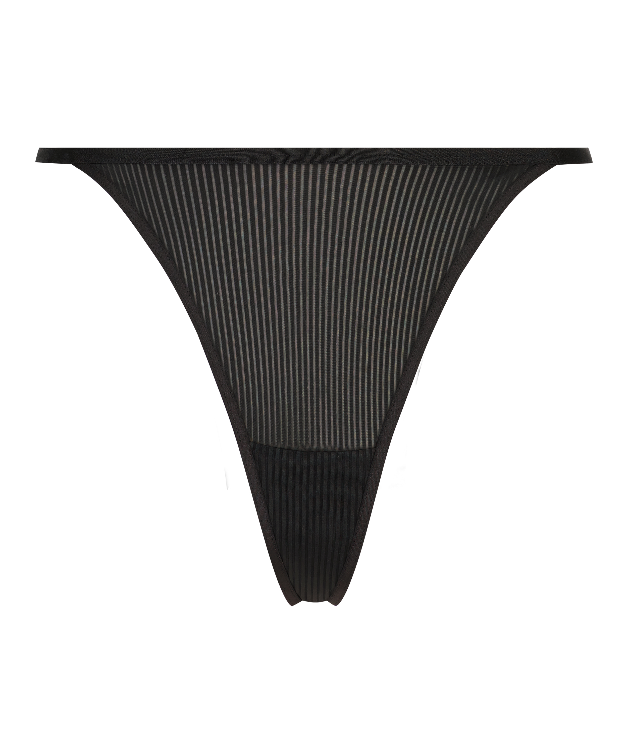 H&ouml;gt skuren stringtrosa Kaiden, Svart, main