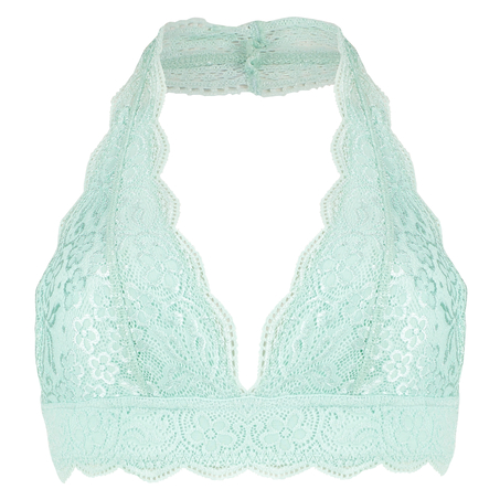 Bralette Halter Lace, Grön