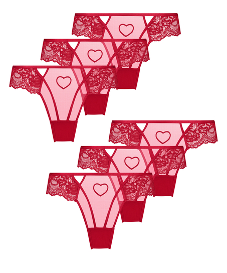 Lote de 6 brasile&ntilde;as, r&ouml;d