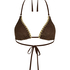 Crochet triangel-bikinitopp, Brun