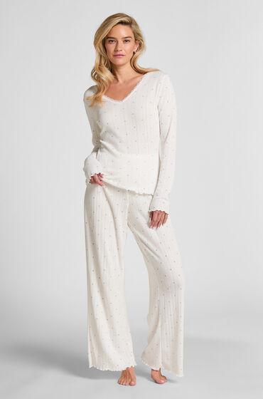 Hunkemöller Pyjamasbyxa Pointelle blå