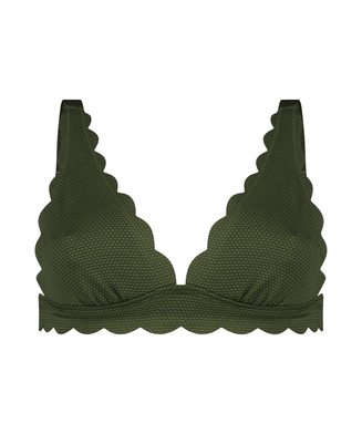 Scallop triangel-bikiniöverdel, grön